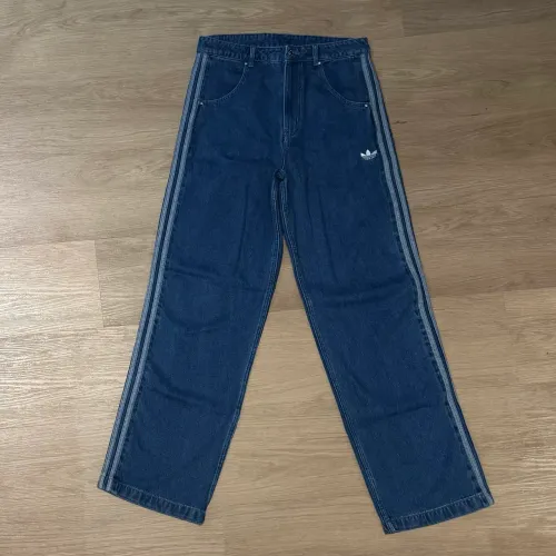 Calça Jeans Adidas Adicolor Denim Três Listras Azul Original
