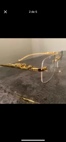 Óculos uniseex dourado