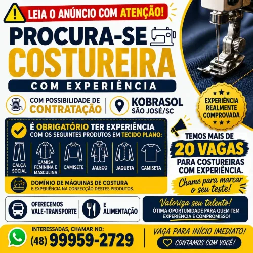 Constureira urgente 