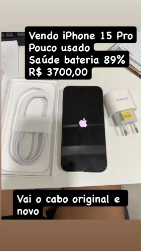 Iphone 15 pro 87% bateria 128 gigas