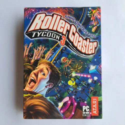 RollerCoaster Tycoon 3 PC Atari Big Box Original + Manual