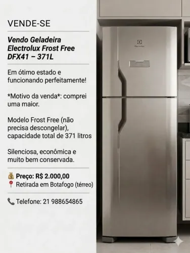 Geladeira Electrolux Frost Free DFX41