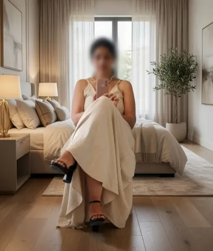 Vestido Beje longo de alça