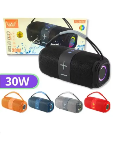 Caixa de Som sem Portátil 30W Bateria 3.7V 1500mAh