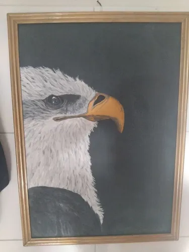 Quadro com pintura feita por artista nordestino