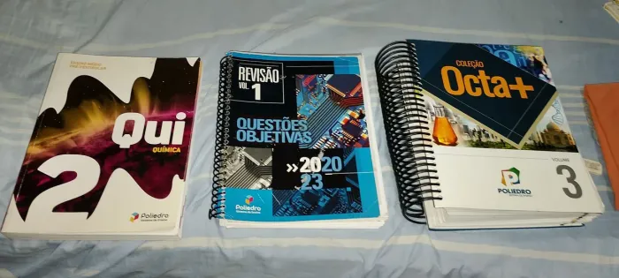 Vendo 3 livros 1 química esinoedio 2 questões objetivas volume 1 3 coleção octar+ volume 3