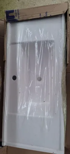 Pia de banheiro pra embutir mármore sintético branco