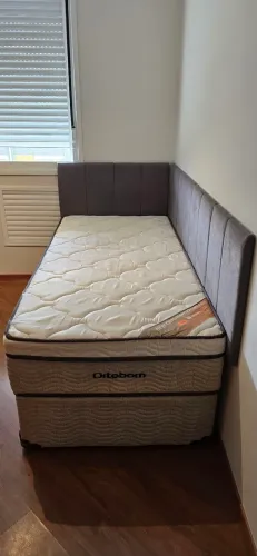 Cama Box Solteiro (box+colchão+cabeceira)