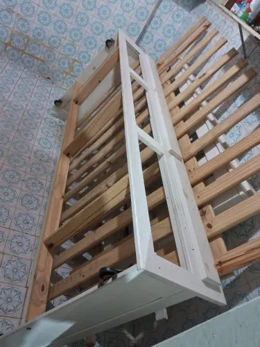 Cama casal com colchão mais cama solteiro com gavetas