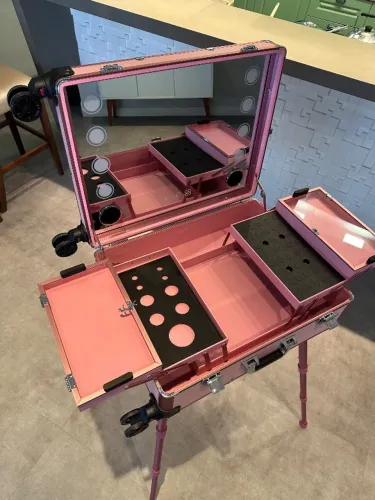 Maleta Camarim Penteadeira Maquiagem Profissional com Bluetooth