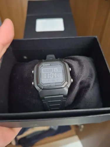 Relógio Casio w800h display negativo