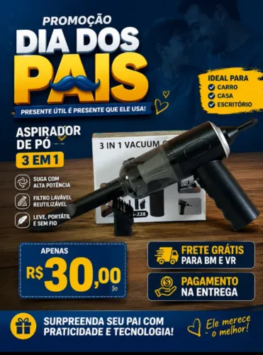 Aspirador de pó automotivo portátil