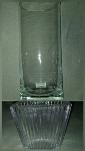 Vazo Decorativo de Vidro Transparente +vaso de vidro cilíndrico transparente