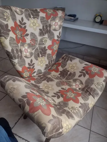 Poltrona Decorativa Estampa Floral