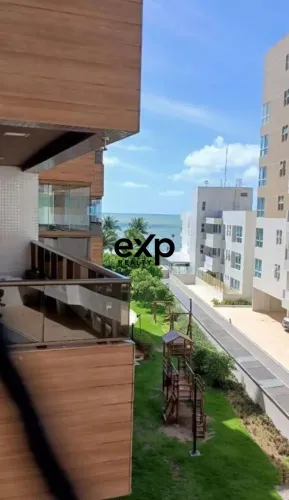 APARTAMENTO PÉ NA AREIA NO PARAÍSO DO ATLÂNTICO | 127m² | 3 QUARTOS | MOBILIADO | ALTO PAD