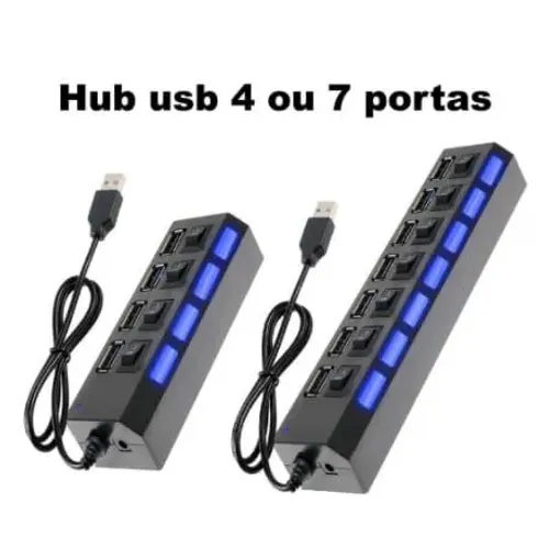 Extensor HUB USB portas USB 2.0 ou 3.0