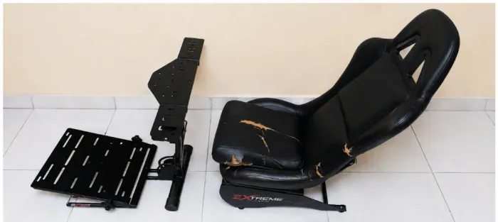 Cockpit e suporte para volante simulador ''Extreme racing''