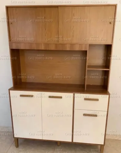 ARMÁRIO DE COZINHA PÉROLA - 5 PORTAS | 1 GAVETA EM PROMOÇÃO! ?