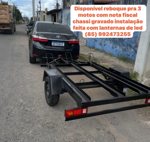 Reboque para 3 motos pronta entrega