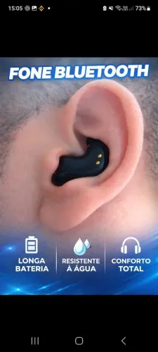 Fones de ouvidos Bluetooth novo na embalagem, som alto e de qualidade ótimos pra dormir 