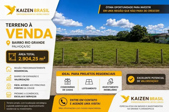 Terreno à Venda - Rio Grande | Palhoça/SC