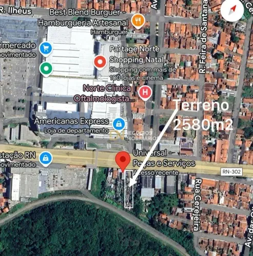 Excelente terreno à venda, na zona norte de Natal 2580 m² por R$ 3.498.000 - Igapó - Natal