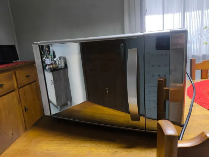 Microondas eletrolux painel touch porta espelho