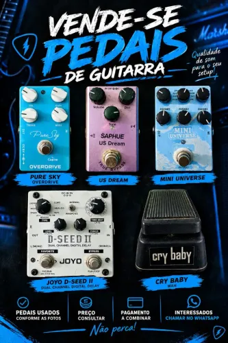 Pedais de guitarra semi novo barato