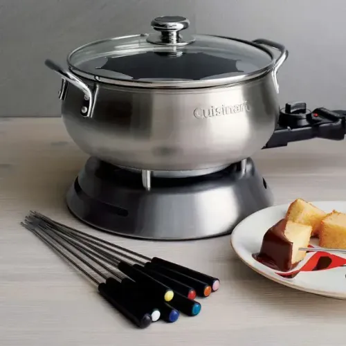 Panela Elétrica Cuisinart Para Fondue em Aço Escovado 110V