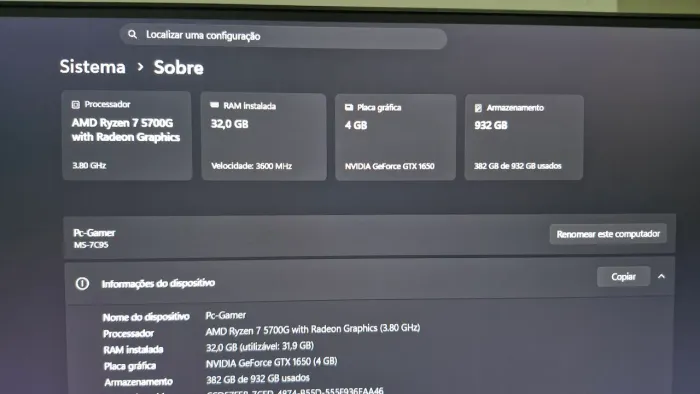 RTX 1650 (4gb) ASUS TUF GAMING 