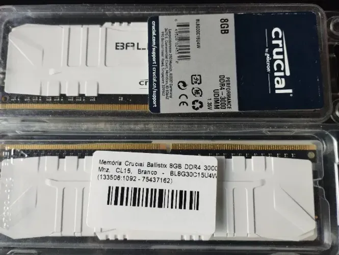 Memória RAM Ballistix 16GB (8GBx2) 3000Mhz