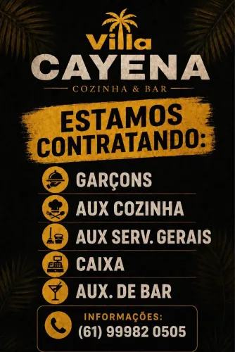 Contratamos para bar em águas claras:GARÇONS, AUX COZINHA, AUX BAR, AUX LUMPEZA