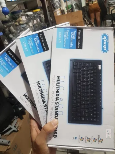 Teclado Multimídia knup USB com fio 