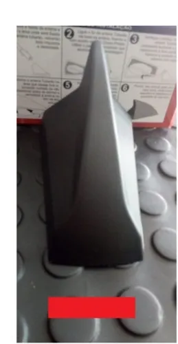 Antena Barbatana Shark Tubarão c sinal radio cores vermelho preto Fosco Prata