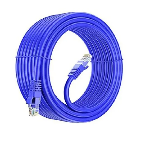 Cabo de Rede 20 Mts Cat 5 Com Rj45 Crimpado Azul Lan Utp 20 Metros