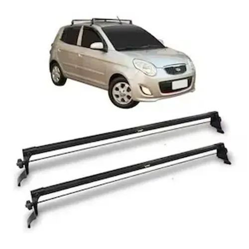 Rack Teto Kia Picanto 2006 à 2011 - Preto Material Aço - VP 1020