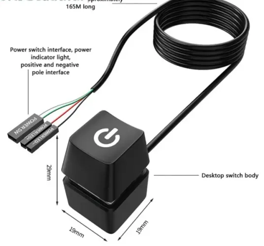 Cabo Extensão Power Switch para Desktop
