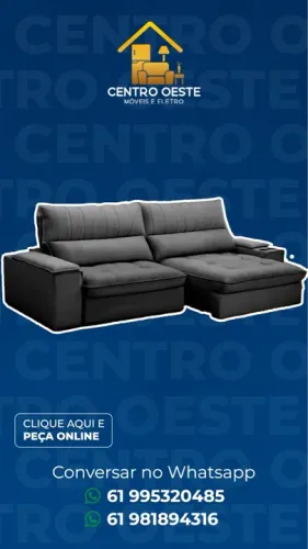 Sofa retratril reclinavel molas ensacadas com pillo / 2.50 cinza