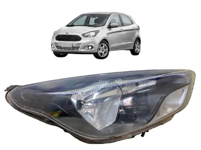 Farol Cromado Lado Direito Ford Ka 2015 Ch3aa c/detalhe