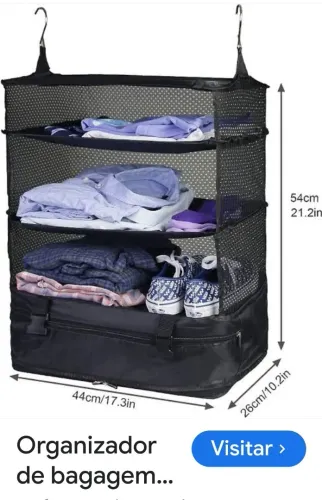 Organizador de roupas e sapatos portátil (importado)