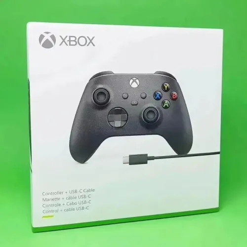 Controle Xbox Series X/S Preto Novo com Cabo USB-C