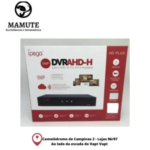 Dvr Ípega KP-CA230 04 canais 5MP 5 em 1