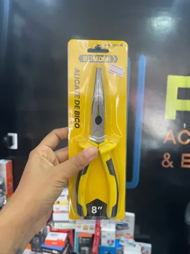 Alicate De Bico Meia Cana Reto Profissional 8 Polegadas