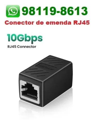 Conector de emenda rj45 para cabos de internet