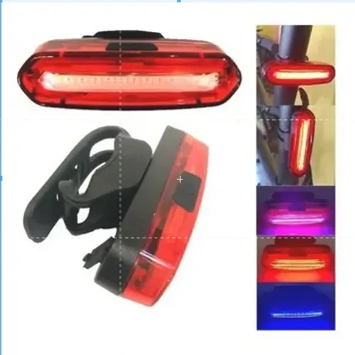 Sinalizador Lanterna Farol Traseiro Para Bike Usb 3 Cores