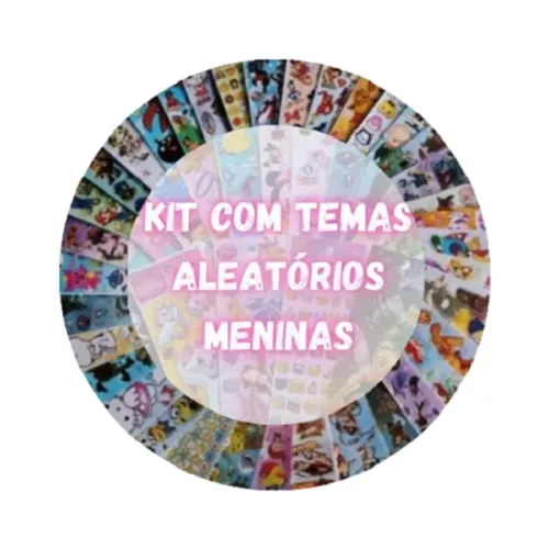 50 cartelas adesivo sticker etiquetas temas menina aleatórias 