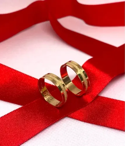 Alianças de Casamento em Ouro 18K 6g 