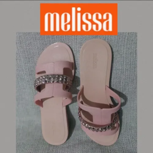 Sandálias Melissa Infantil Pink com Pedrarias