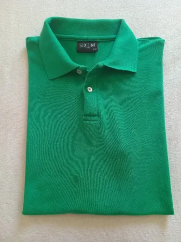 Camisa polo masculina Sixtini, tamanho GG1, cor verde.