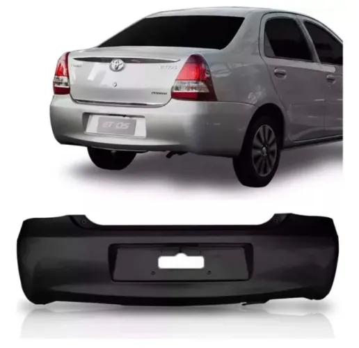 Parachoque Etios Sedan traseiro preto 2012\16